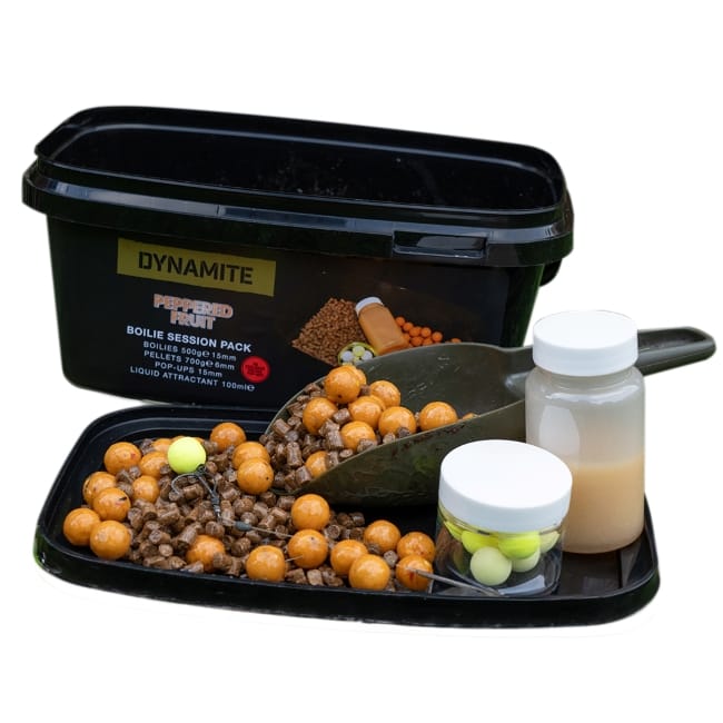 Dynamite Baits Session Pack Inc Pop Ups - Peppered Fruit
