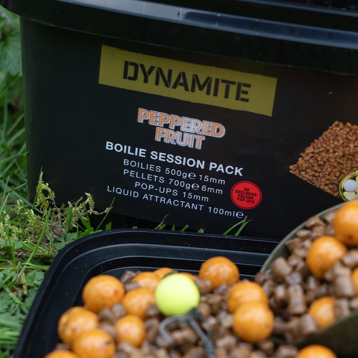 Dynamite Baits Session Pack Inc Pop Ups - Peppered Fruit