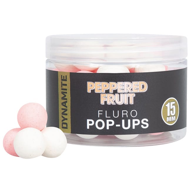 Dynamite Baits Fluro Pop Ups - Peppered Fruit