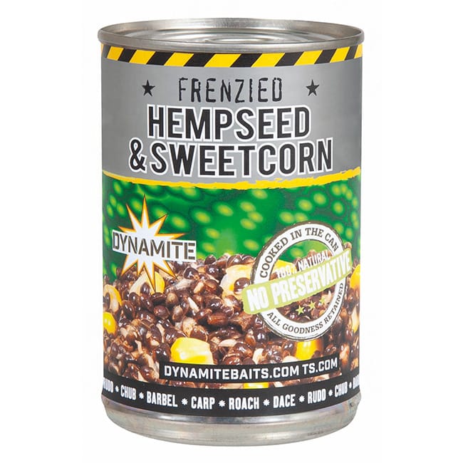 Dynamite Baits Frenzied Can 350g - Hempseed & Sweetcorn