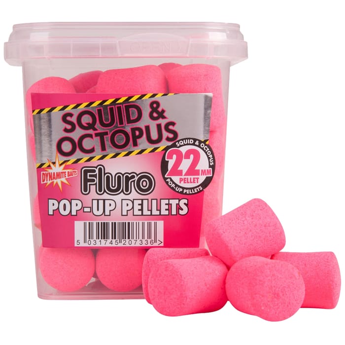 Dynamite Baits Fluro Pop Up Pellets Squid & Octopus