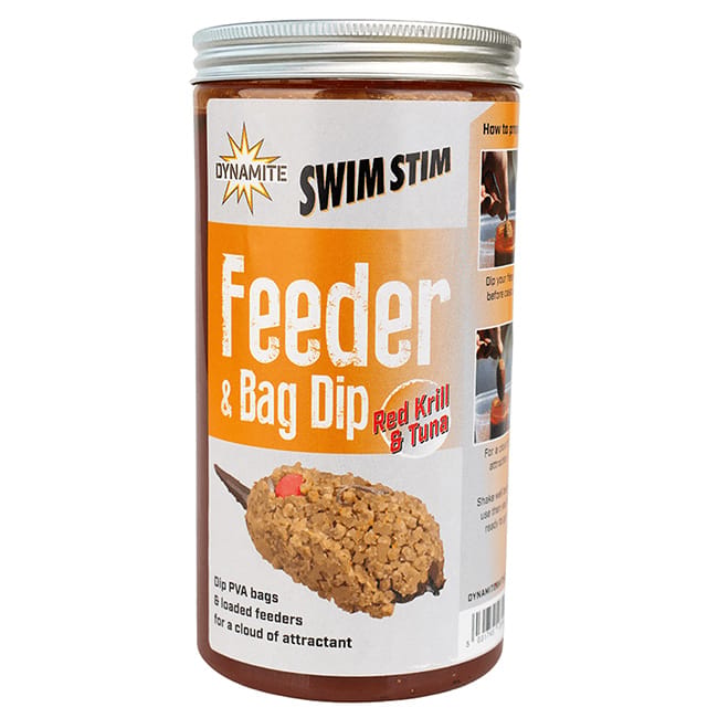 Dynamite Baits Swim Stim Feeder & Bag Dip 500ml - Red Krill & Tuna
