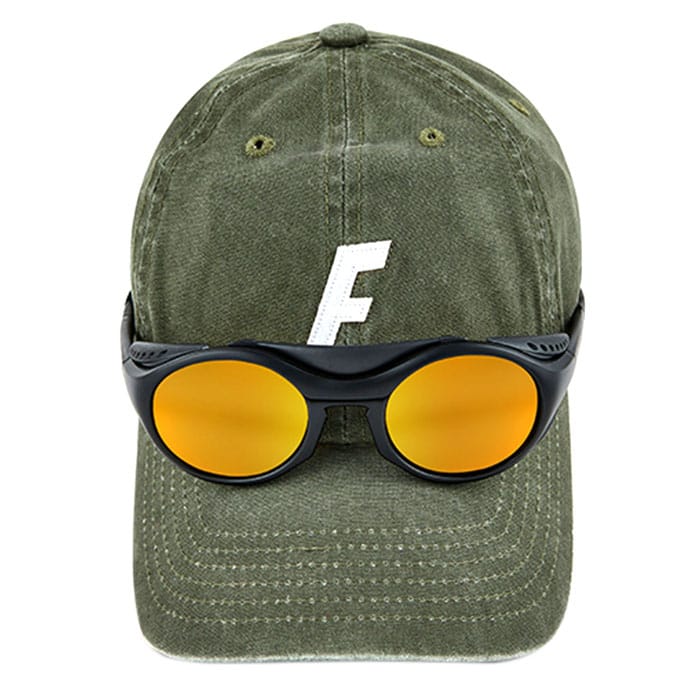 Fortis Olive 6 Panel F Fishing Cap With Sunglasses