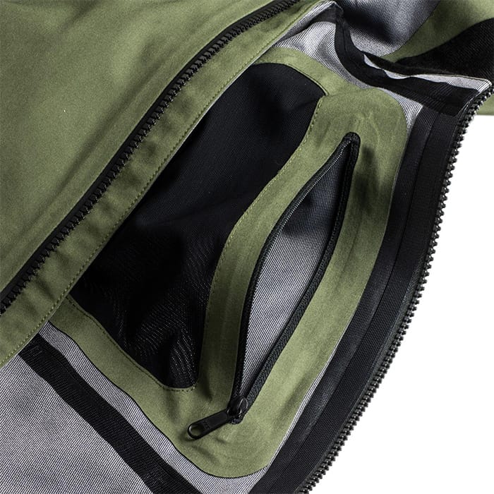 Fortis Marine Fishing Jacket Olive Close Up Zip 1