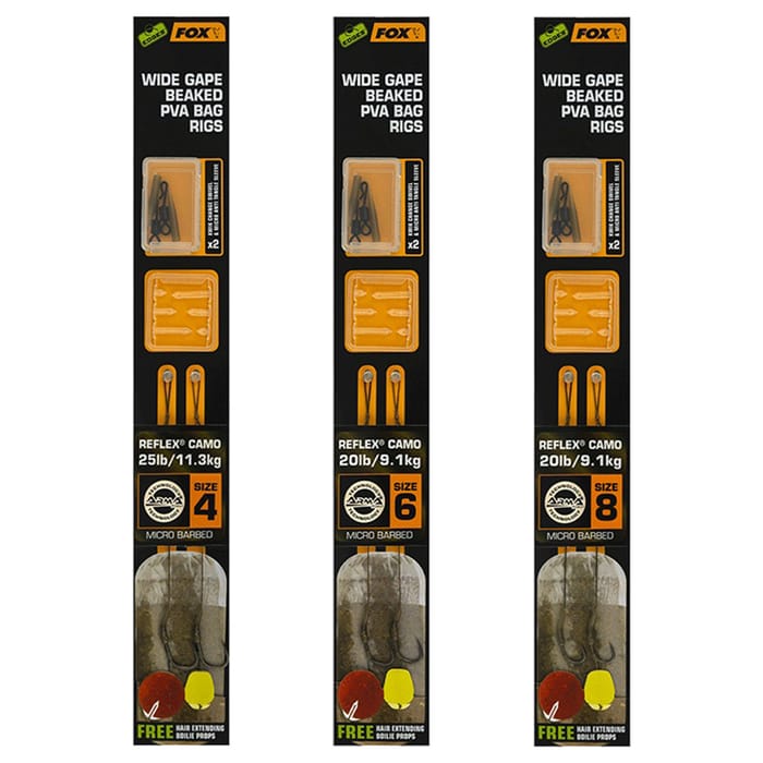 Fox Edges Wide Gape Beaked PVA Bag Rigs