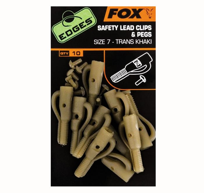 Fox Edges Safety Lead Fishing Clips & Pegs Packaging