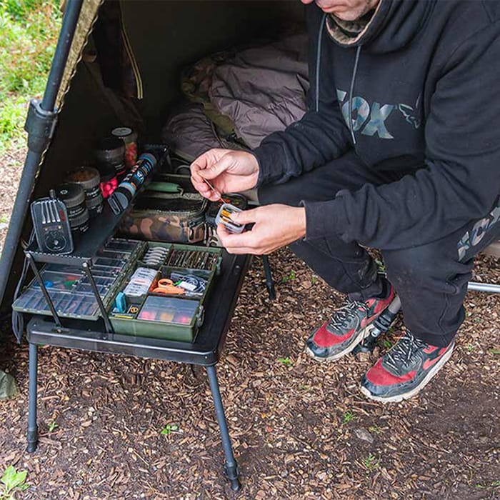 Fox 2 Tier Bivvy Table In Use 1