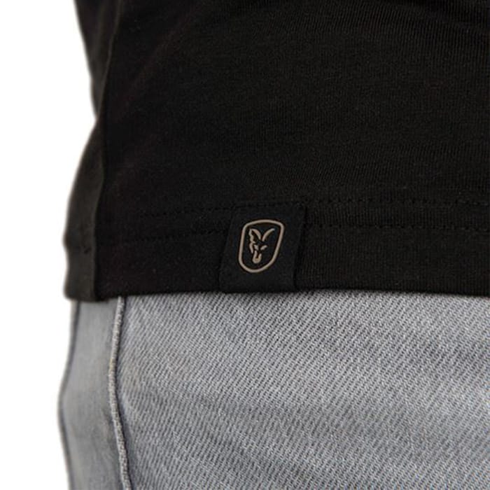Fox Black Fox Head Logo Fishing T-Shirt Close Up Logo 1