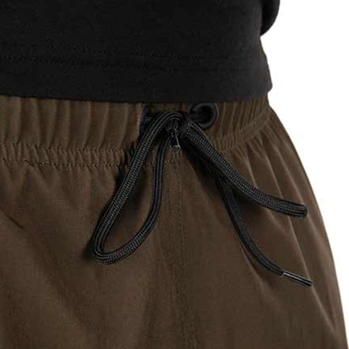 Fox Camo Logo Khaki Swim Shorts Close Up 3