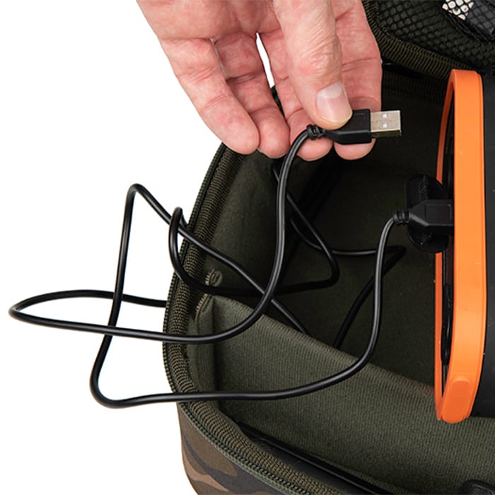 Fox Camolite Gadget Safe Deluxe Fishing Bag USB Connection