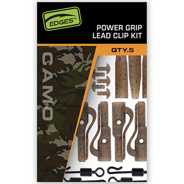 Fox Edges Camo Power Grip Lead Clip Kit