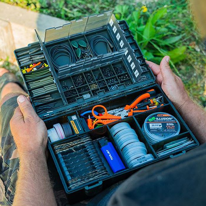 Fox Edges Loaded Medium Fishing Tackle Box In Use 1