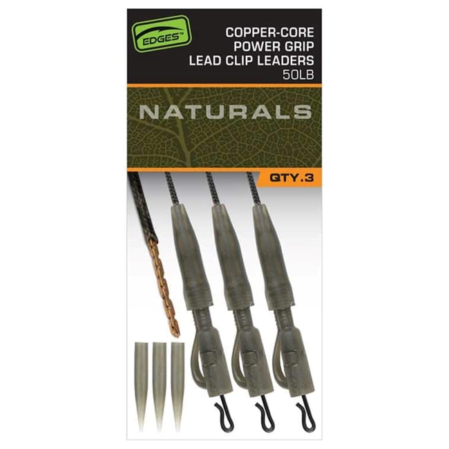 Fox Edges Naturals Copper Core Power Grip Lead Clip Leaders