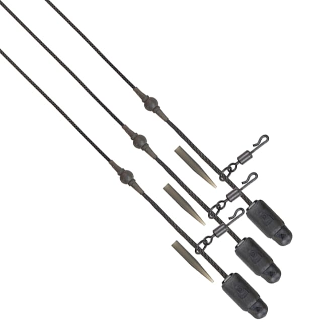 Fox Edges Naturals Heli-Clip Rigs 3 Piece - Leadcore