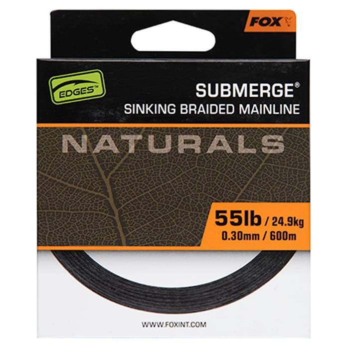 Fox Edges Naturals Submerge Fishing Braided Mainline 55lb 600m