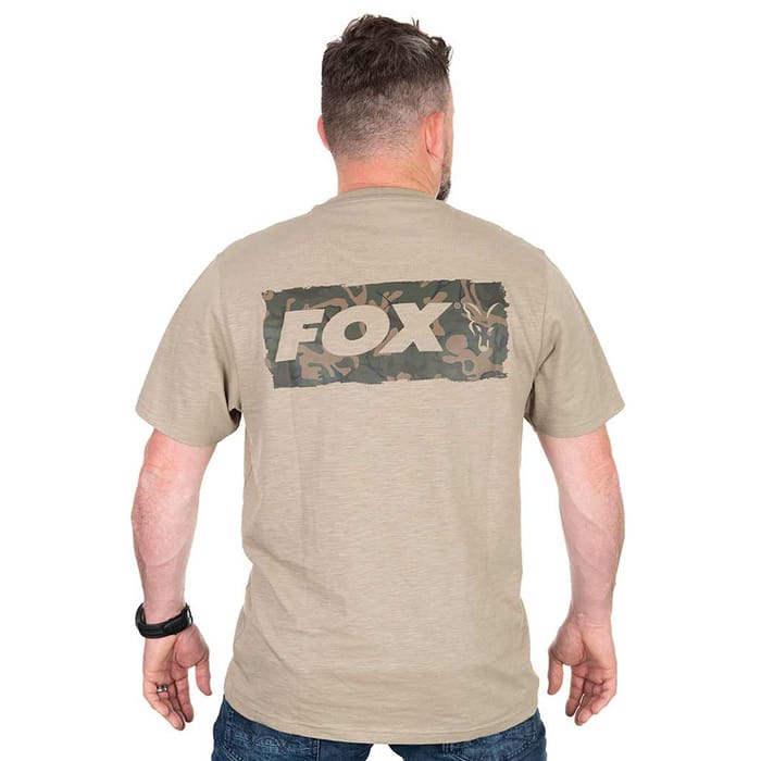 Fox Light Weight Khaki Large Print T-Shirt 1