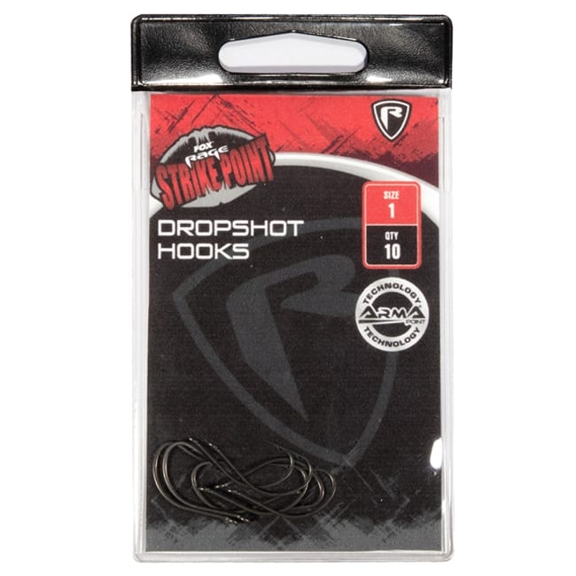 Fox Rage Strike Point Drop Shot Hooks - Barbed