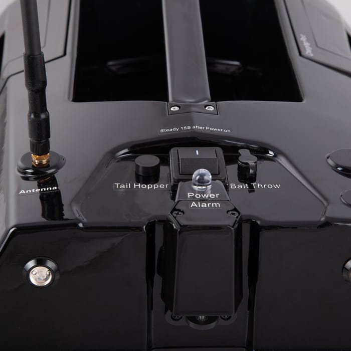 Future Carping V70 Black Fishing Bait Boat Close Up Power Button