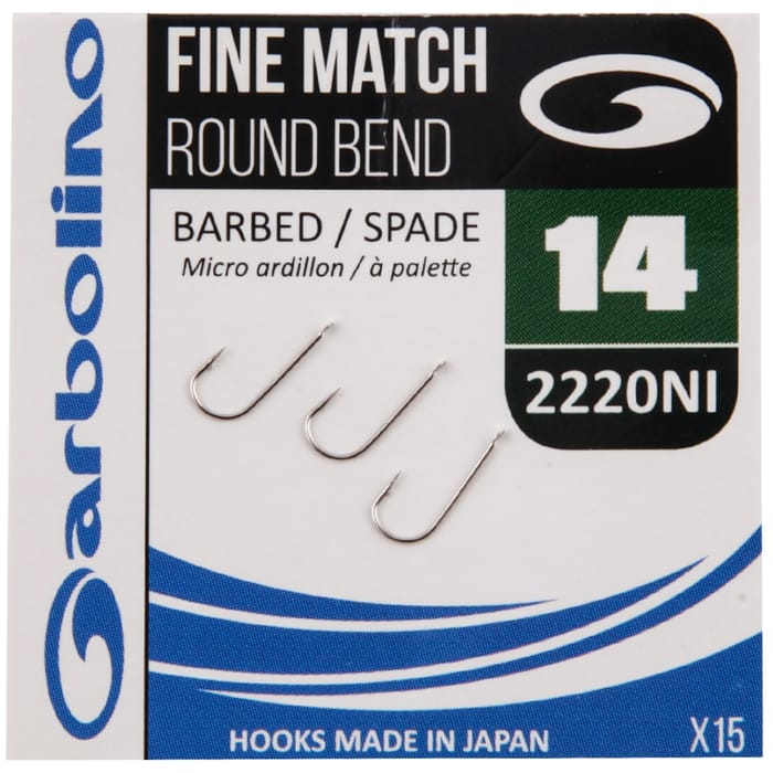 Garbolino Competition Fine Match Round Bend Hooks  2