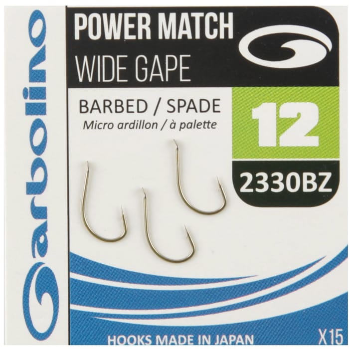 Garbolino Competition Power Match Wide Gape Hooks