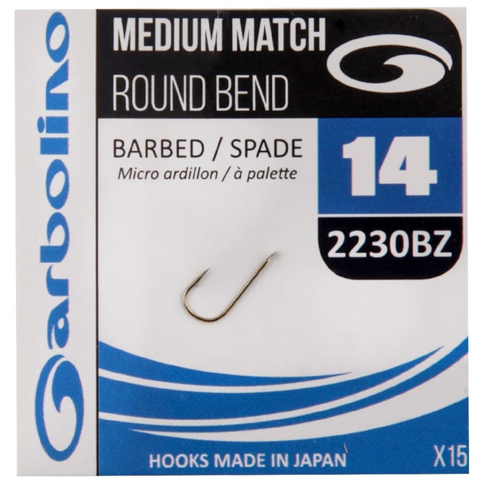 Garbolino Competition Medium Match Round Bend Hooks