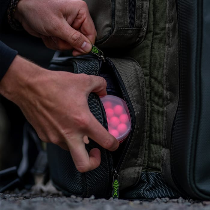 Greys Prodigy Tackle Base Fishing Rucksack In Use 6