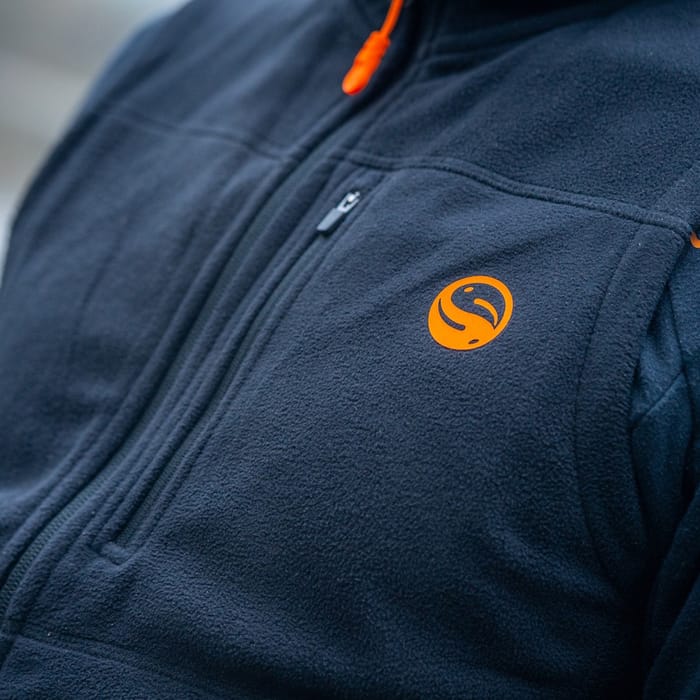 Guru Black Fleece Gilet In Use 4