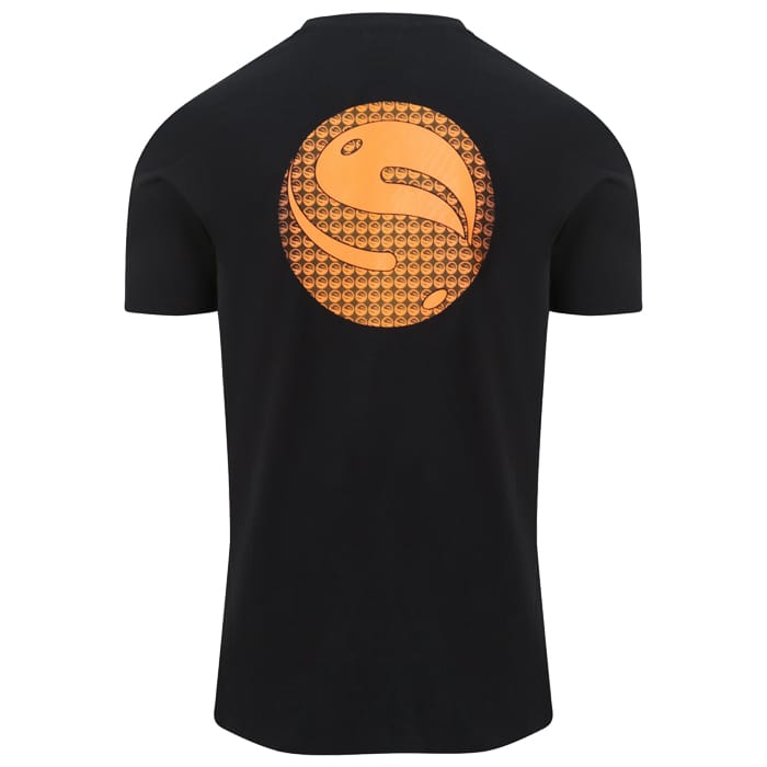 Guru Gradient Logo Black Fishing T-Shirt Back