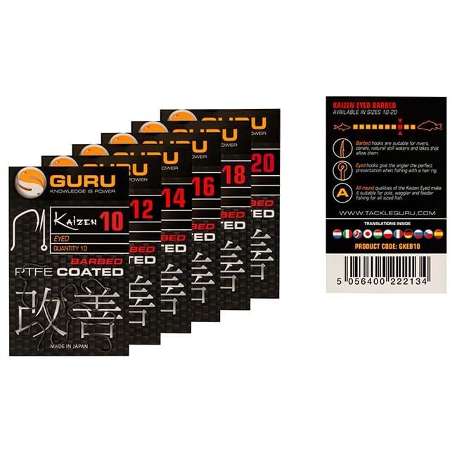 Guru Kaizen Eyed Hooks - Barbed