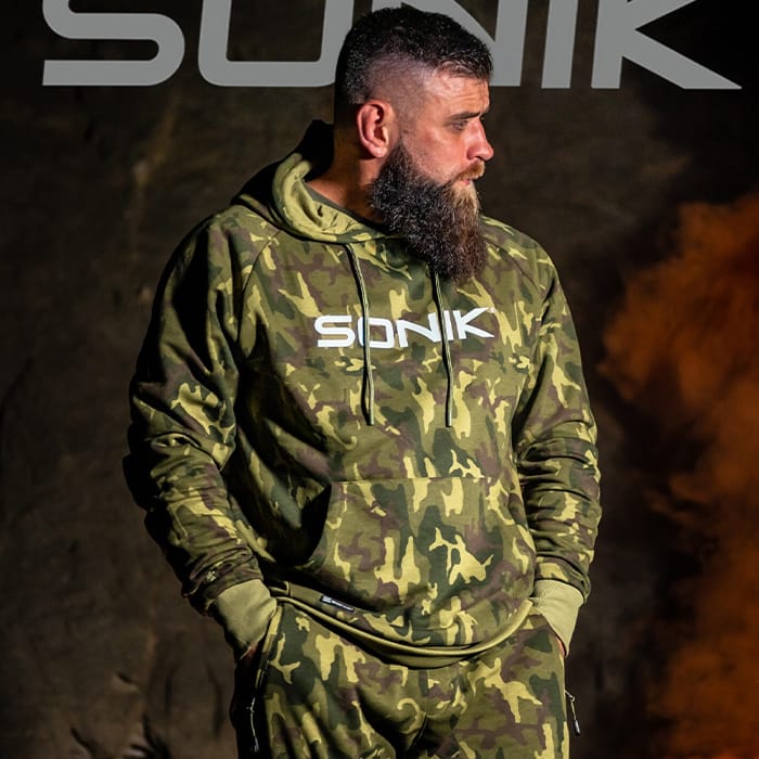 Sonik Camo Fishing Hoodie In Use 4