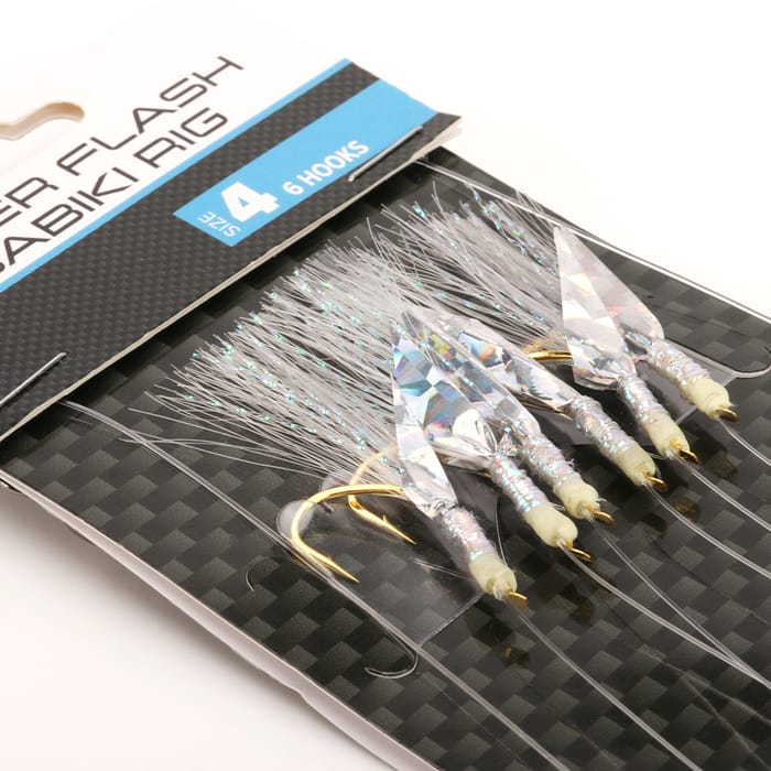 Advanta Silver Flash Sabiki Rig – 6 Hooks / Size 4 2