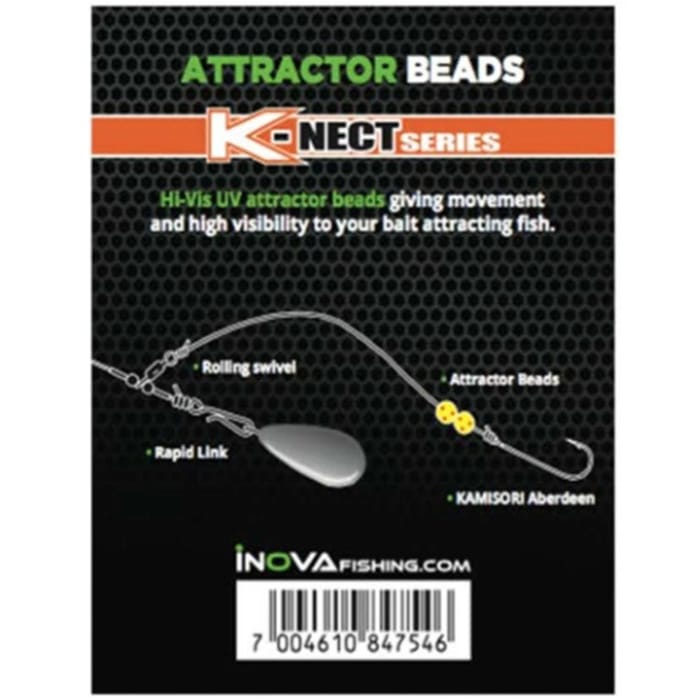 Inova Attractor Beads - Yellow Red Dots