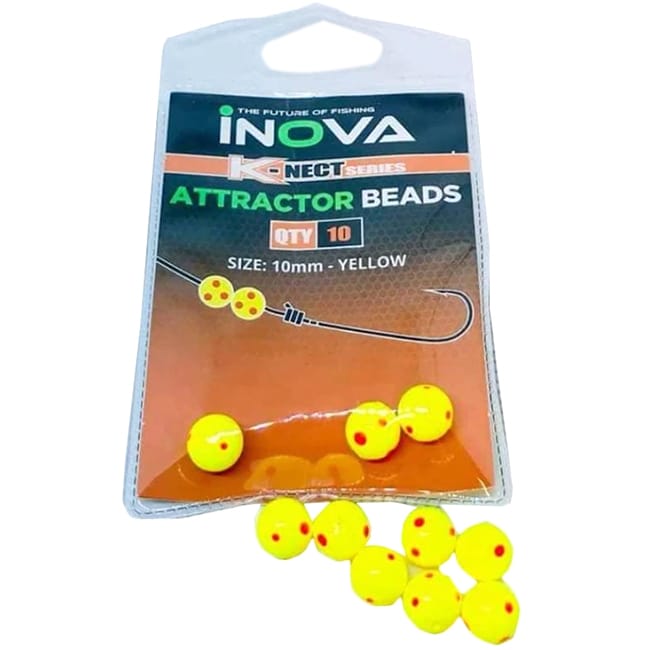 Inova Attractor Beads - Yellow Red Dots