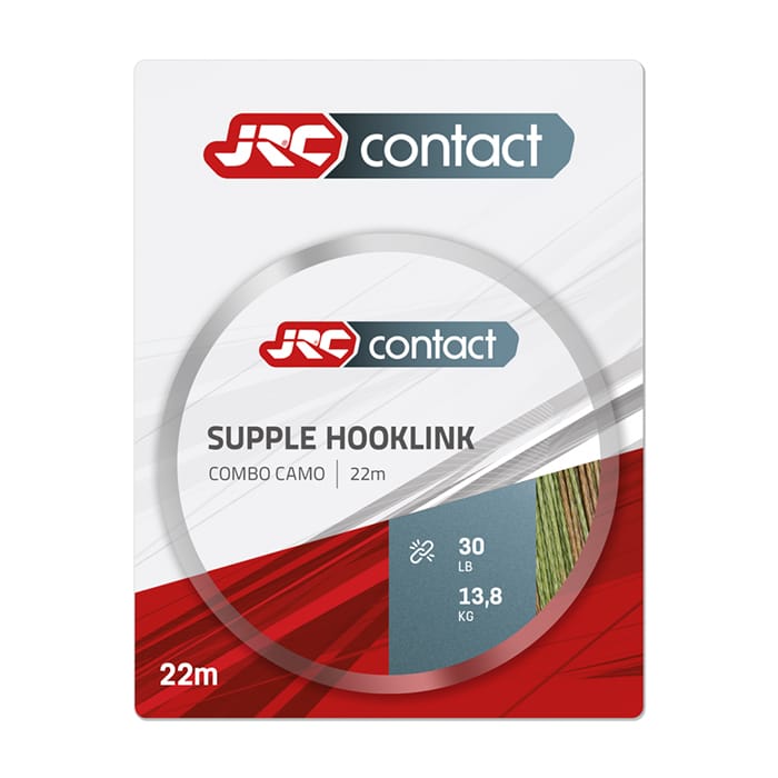 JRC Contact Supple Fishing Hooklink 22m Combo Camo 30lb