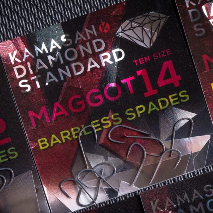 Kamasan Diamond Standard Maggot Spade Hooks - Barbless