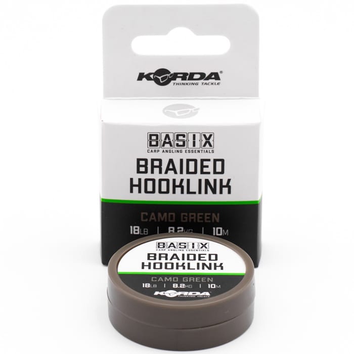 Korda Basix Braided Hooklink 10m 18lb Packaging
