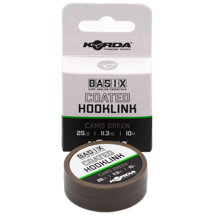 Korda Basix Coated Hooklink 10m 25lb Packaging