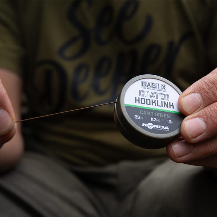 Korda Basix Coated Hooklink 10m In Use 1