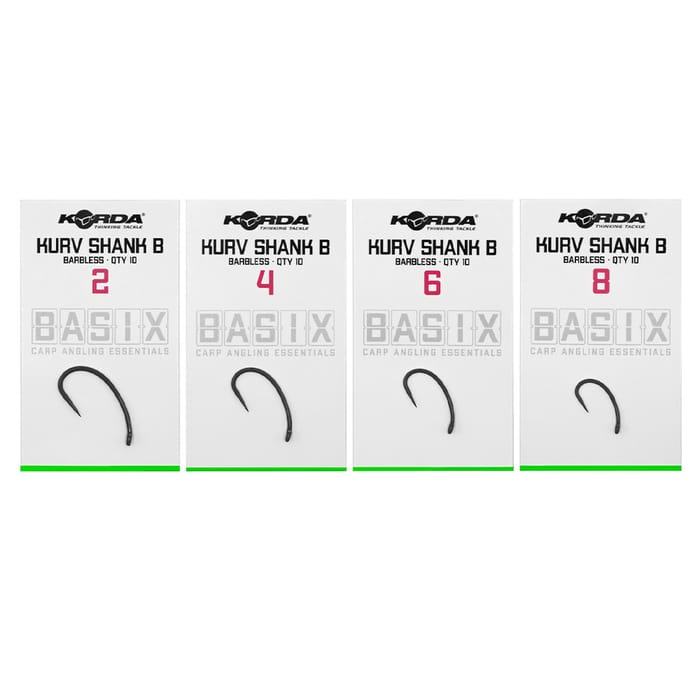 Korda Basix Kurv Hooks - Barbless 2