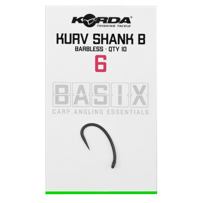 Korda Basix Kurv Hooks - Barbless 5