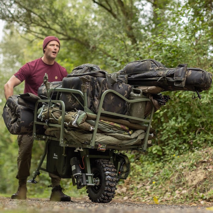 Korda Compac Dark Kamo 5 Rod Holdall 13ft In Use