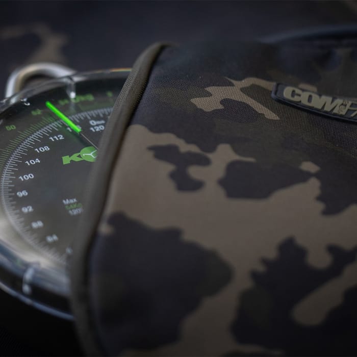 Korda Compac Dark Kamo Scales Fishing Pouch Close Up