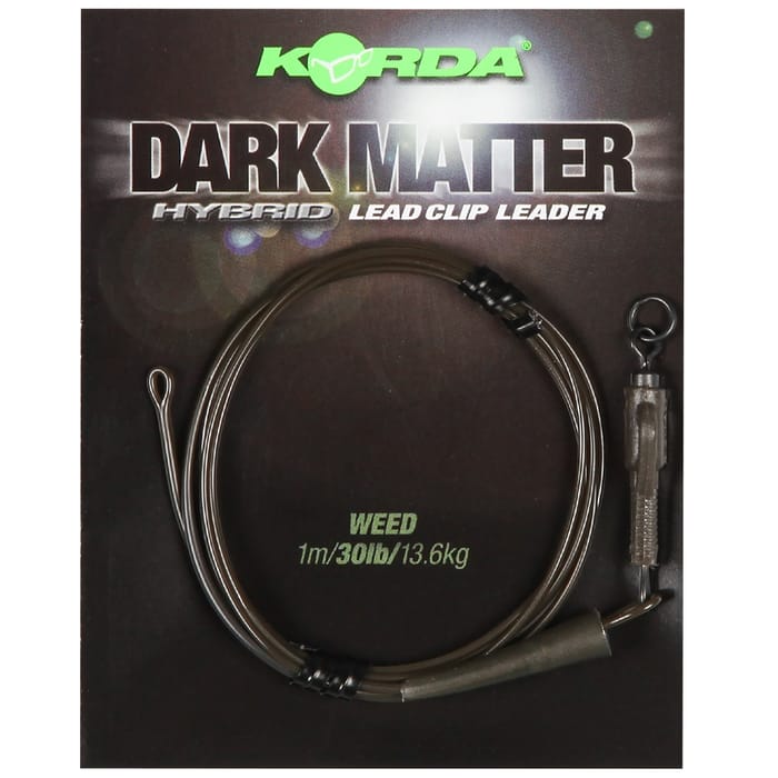 Korda Dark Matter Fishing Leader Hybrid Lead Clip Weed