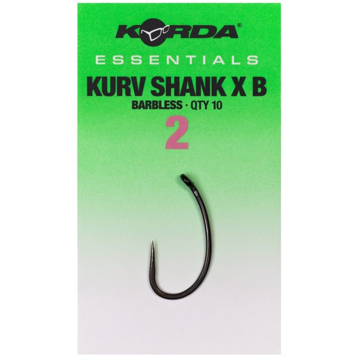 Korda Essentials Kurv Shank X Hooks - Barbless