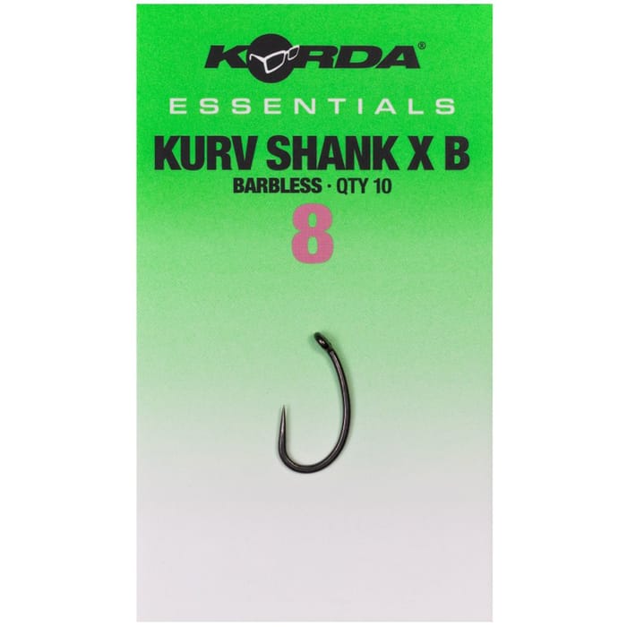 Korda Essentials Kurv Shank X Hooks - Barbless