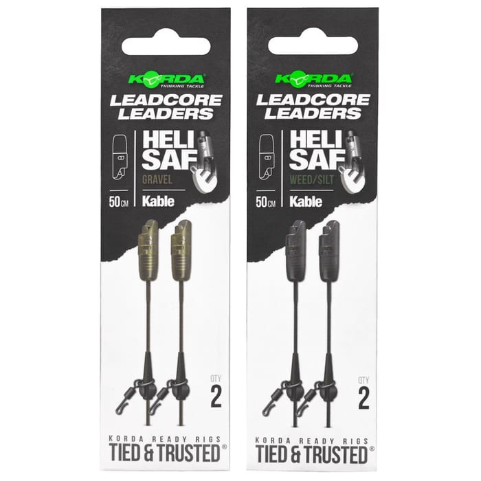 Korda Kable Leadcore Leader Heli-Safe 50cm Gravel & Weed/Silt