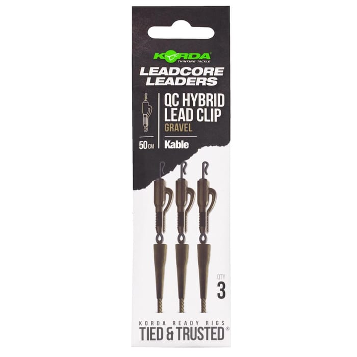Korda Kable Leadcore Leader QC Hybrid Lead Clip Gravel