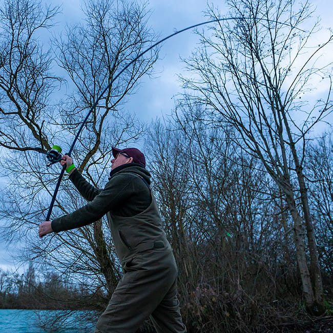 Korda Kaizen Green Carp Rod In Use 3