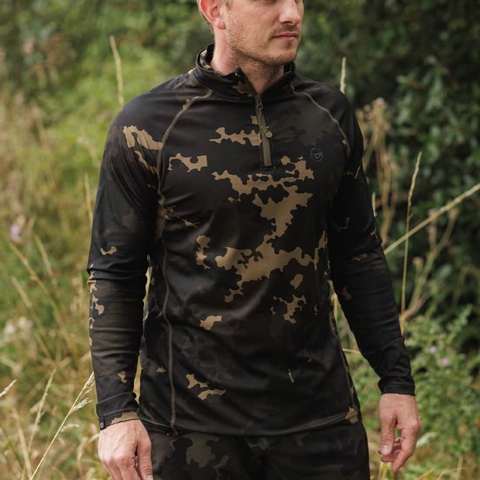Korda Kool UPF Zip Dark Kamo Long Sleeve Jersey 4