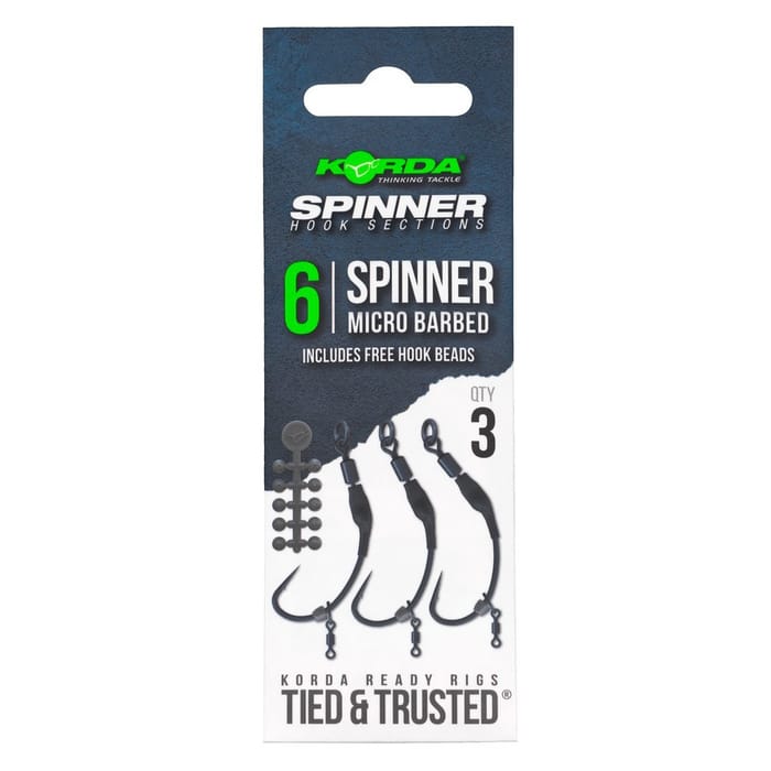 Korda Spinner Rig Hook Sections Size 6
